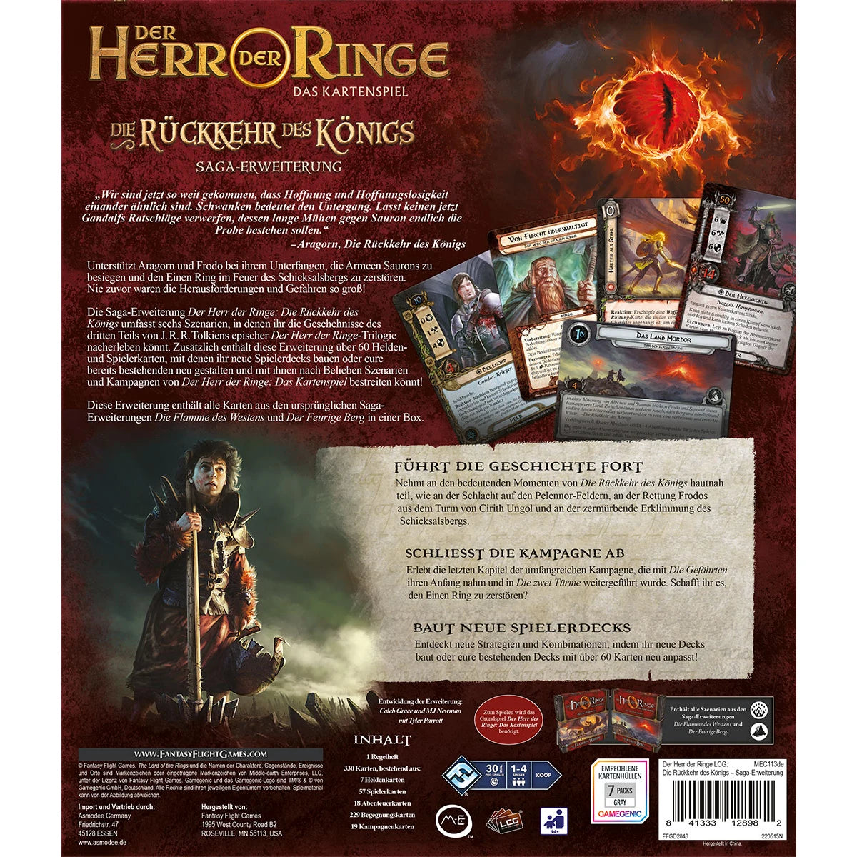 Der Herr der Ringe: Das Kartenspiel LCG (DE): Bundle mit 3 Saga-Erweiterungen: Die Gefährten, Die Zwei Türme, Die Rückkehr des Königs