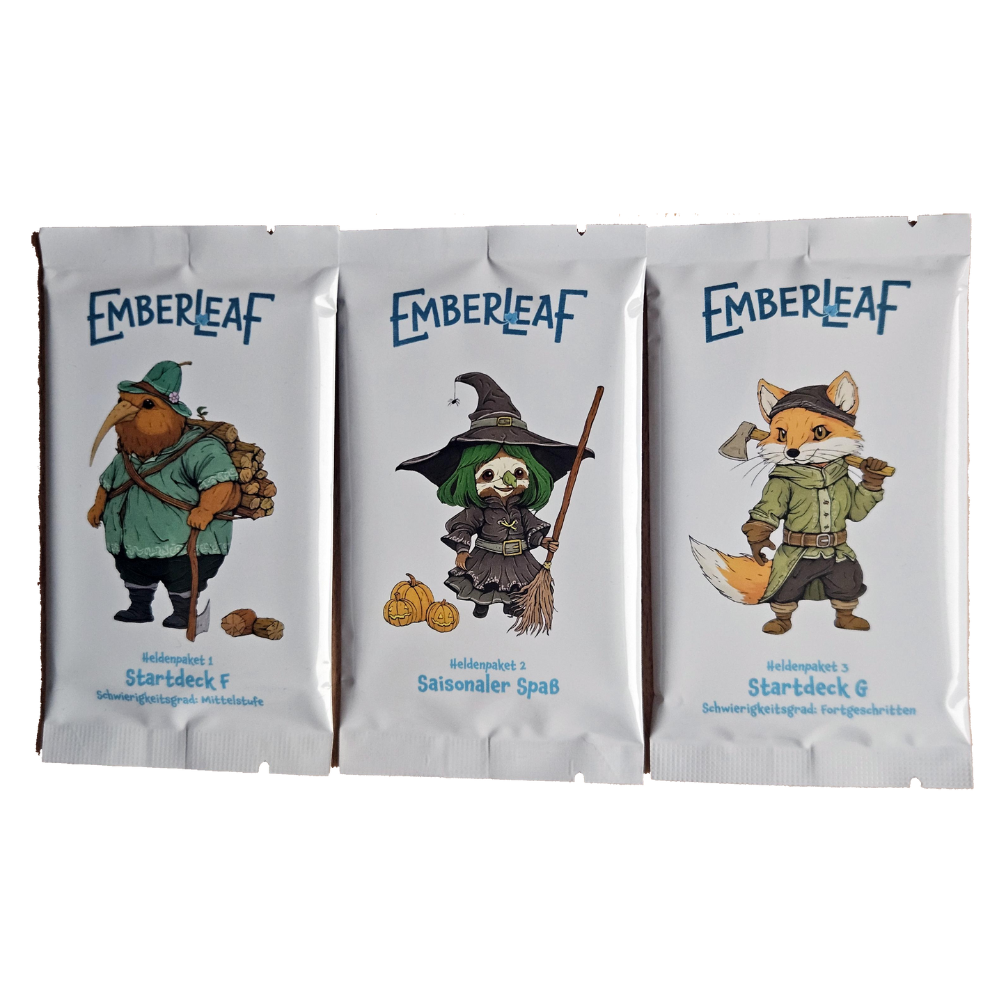 Emberleaf Bundle (DE): Erweiterungen Heldenpaket 1, 2 & 3, Startdecks F & G, Saisonaler Spaß