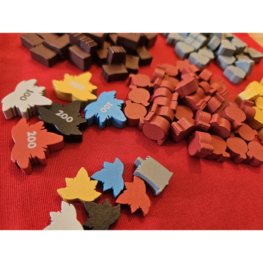 Emberleaf: Bag’o’Upgrades, Deluxe-Ressourcen-Erweiterung, 131 Holz-Token&-Marker