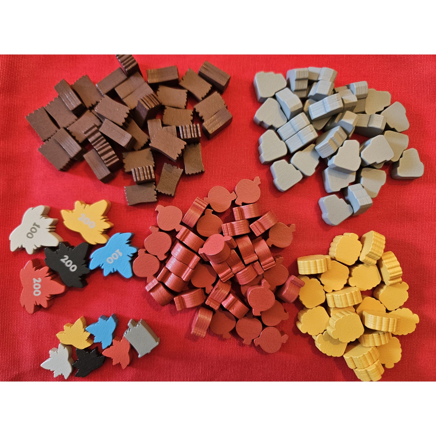Emberleaf: Bag’o’Upgrades, Deluxe-Ressourcen-Erweiterung, 131 Holz-Token&-Marker