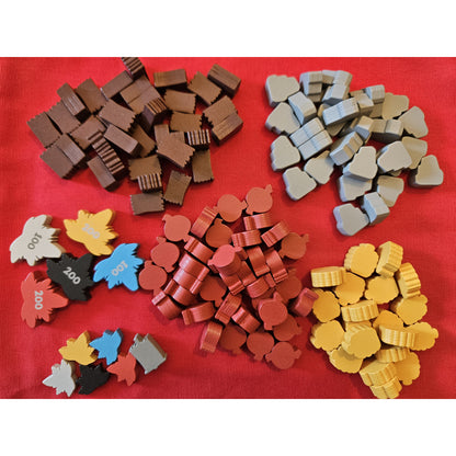 Emberleaf: Bag’o’Upgrades, Deluxe-Ressourcen-Erweiterung, 131 Holz-Token&-Marker