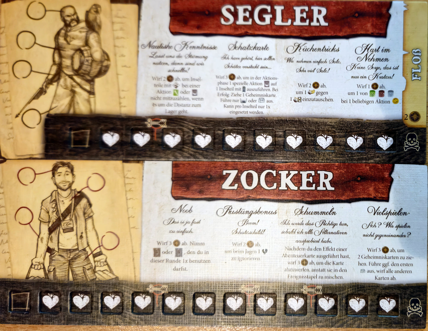 Robinson Crusoe: Segler & Zocker (DE), Charakter-Erweiterung, Gamefound