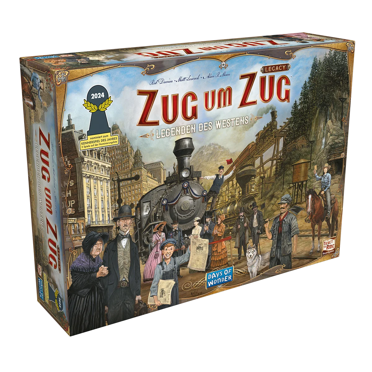 Zug um Zug Legacy: Legenden des Westens (DE), Brettspiel, nominiert zum Kennerspiel des Jahres 20224